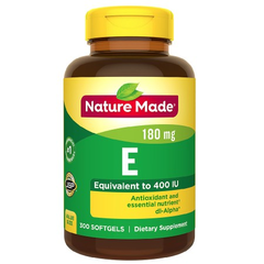 【买1送1+每单减$2】Nature Made 维生素E膳食补充剂软胶囊 400IU维生素E 300粒
