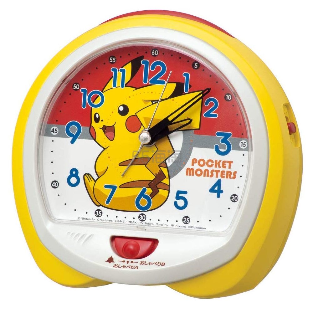 【中亚prime会员】seiko 精工 儿童皮卡丘精灵宝可梦卡通闹钟