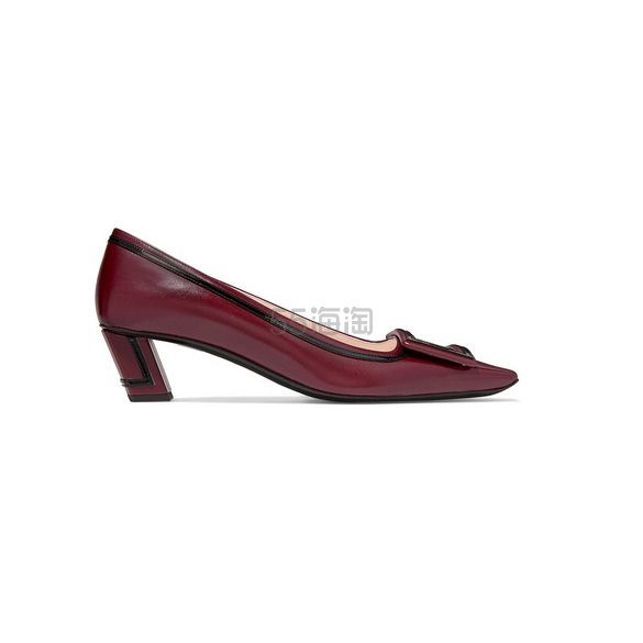 ROGER VIVIER Belle Vivier Graphic 漆皮皮革中跟鞋