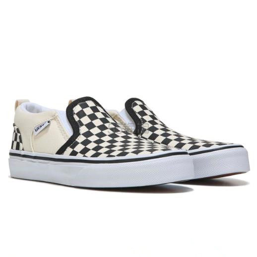 【第2件半价】Vans 万斯 Asher 棋盘格一脚蹬 中、大童款