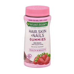 【买1送1+额外8.5折】Nature's Bounty 自然之宝 护发、护肤、护甲维生素软糖 草莓味 80粒