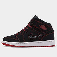 【限时*7.5%】乔丹 Air Jordan 1 Mid 大童款篮球鞋 黑红