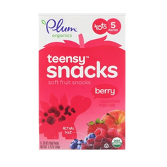 【满$20包邮*】Plum Organics Teensy 有机水果片 浆果味 12个月+ 10g*5包