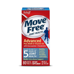 【买1送1+额外8.5折】蓝盒！Schiff Move Free 维骨力 氨基葡萄糖软骨素+MSM&维生素D3 80粒