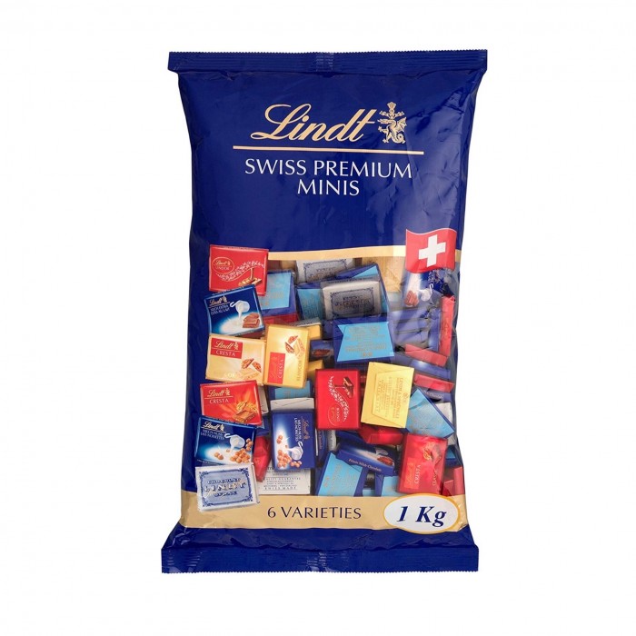 Lindt 瑞士莲 缤纷小块巧克力6种口味 1kg 159块