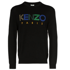 KENZO logo刺绣毛衣
