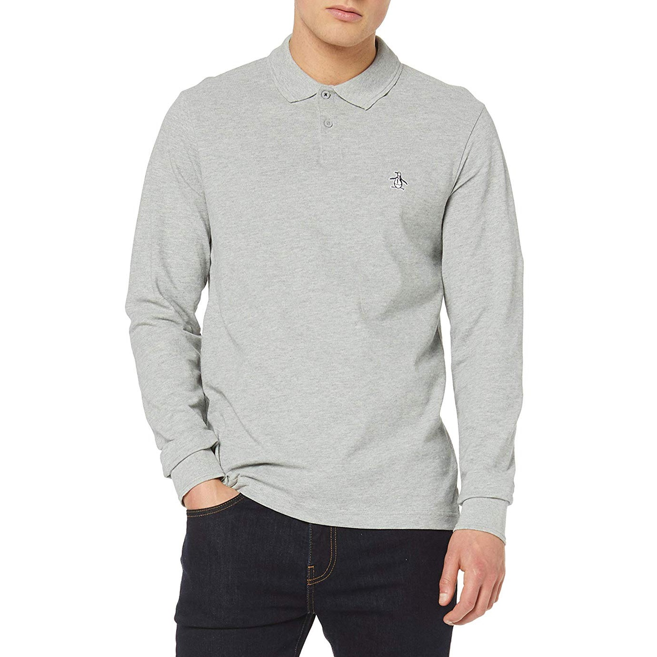 【中亚Prime会员】Original Penguin 企鹅牌 男士纯棉长袖Polo衫