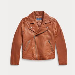 Ralph Lauren 拉夫劳伦 Leather Moto Jacket 7-16岁皮衣