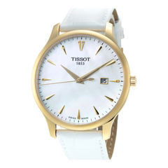 好价！Tissot 天梭 T-Classic 系列 白金配色女士气质腕表 T0636103611600