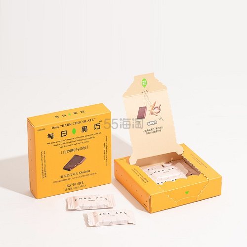 【返利21.6%】每日黑巧 纯可可脂98%黑巧克力 50g*2盒