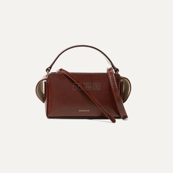 WANDLER Yara Box 亮面皮革单肩包
