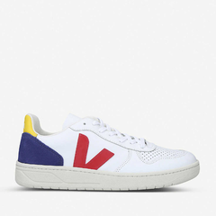 Veja V-10 leather and suede trainers 皮革运动鞋