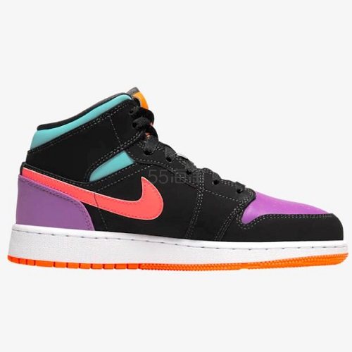 Air Jordan 乔丹 AJ1 Mid 大童款篮球鞋 糖果鸳鸯