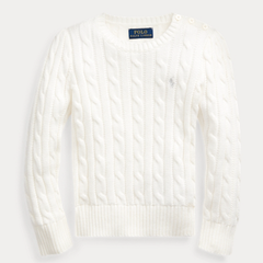 Ralph Lauren 拉夫劳伦 Cable-Knit Cotton Sweater 2-6岁女童针织衫