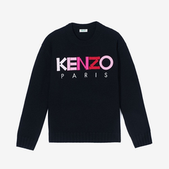 Kenzo 黑色经典羊毛毛衣