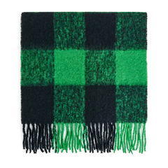 ARKET 绿色格纹围巾