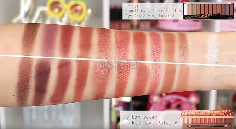 Naked Heat 完美替代！【中亚Prime会员】Rimmel 芮迷 12色眼影盘 色号Spice