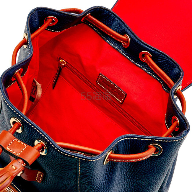 Dooney & Bourke Pebble Grain 皮质撞色内里双肩包