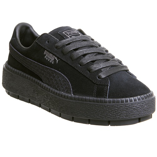 3 5折 5码还有 Puma 彪马suede 黑色麂皮绒厚底运动鞋现特价 30 约263元 鞋靴箱包 特品特惠