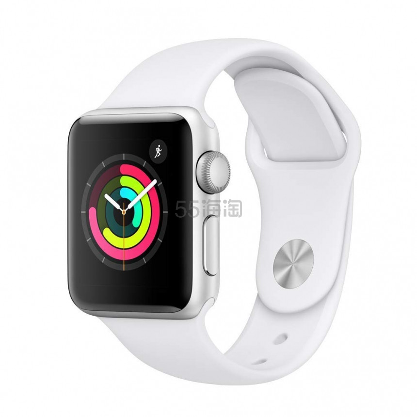 银色/黑色好价！【美亚自营】Apple Watch Series 3 苹果手表 GPS版 38mm 铝合金运动款