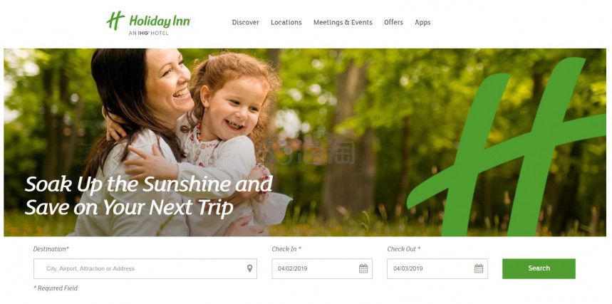 InterContinental Hotels：洲际酒店集团旗下 Holiday Inn 品牌连锁酒店 早鸟预定