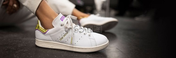 6.7折！码全！Adidas 阿迪达斯 Stan Smith 白紫拼色运动鞋
