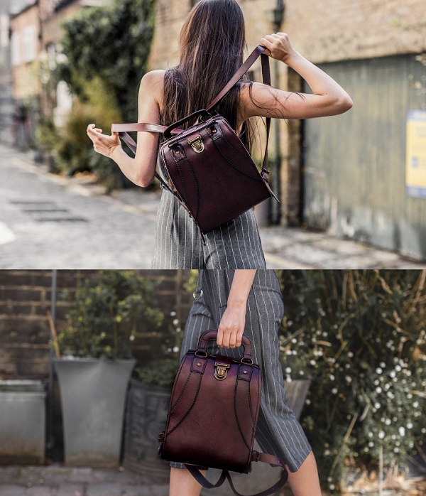 限时*！Beara Beara Jaqueline 系列 手工皮质双肩包