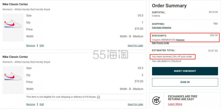 【阶梯折扣】Nike 耐克 Cortez 红白蓝阿甘鞋 女款