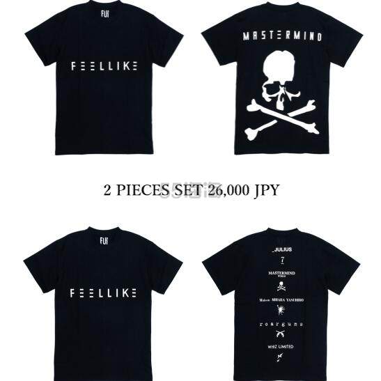 Mastermind X FEELLIKE 联名款潮牌T恤 2件装 码全