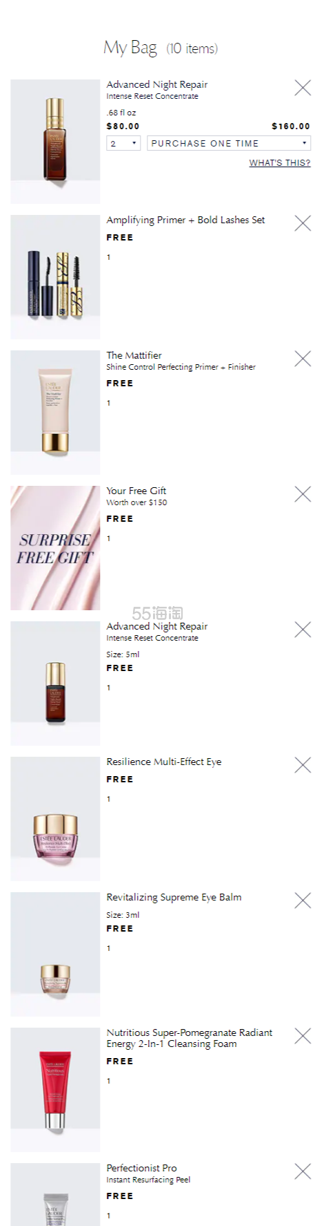 Estee Lauder 雅诗兰黛官网：彩妆护肤香氛 满$50送价值$150好礼，满$100再送正装妆前乳
