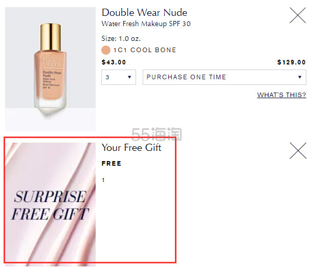送7件好礼！Estee Lauder 雅诗兰黛 Double Wear Nude 持久裸妆粉底液 30ml