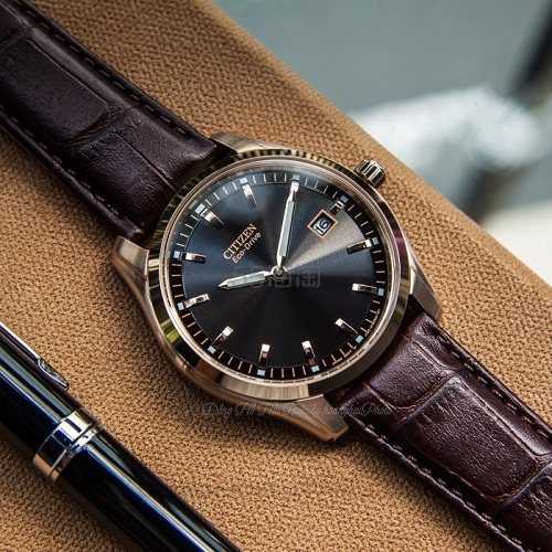 【55专享】Citizen 西铁城 Eco Drive 系列 玫瑰金棕色男士光动能腕表 AU1043-00E