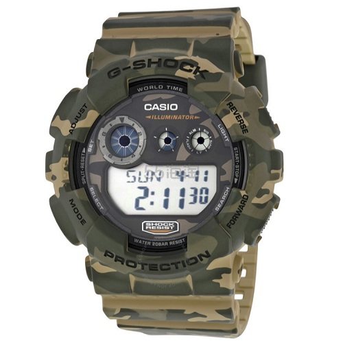 55专享 Casio 卡西欧g Shock 系列经典迷彩色男士运动腕表gd1cm 5cr 74 95 约530元