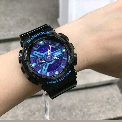 55专享casio卡西欧gshock系列限量版蓝紫色腕表ga110hc1a