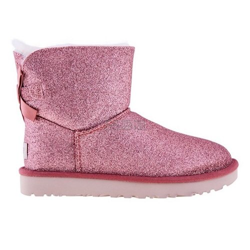 55专享ugg粉色蝴蝶结亮片雪地靴