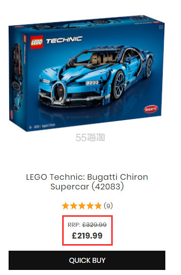 免邮！LEGO 乐高科技系列 布加迪威龙 (42083)