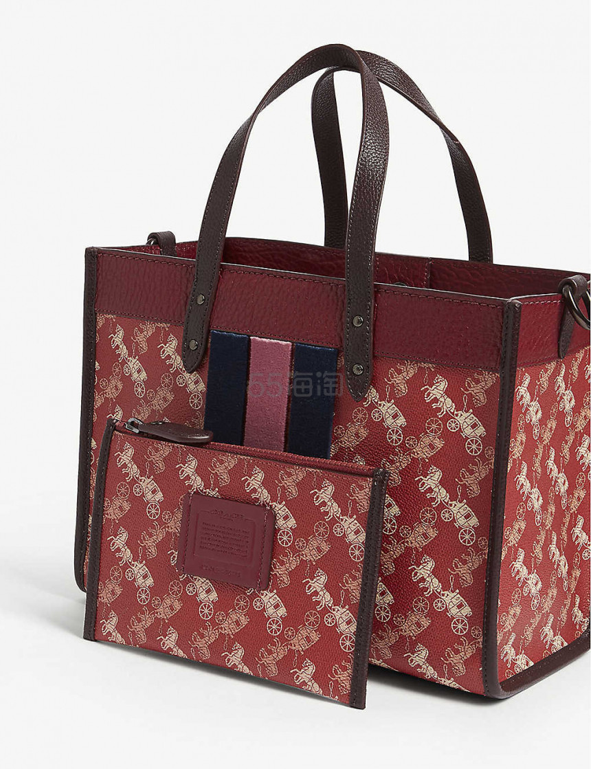仅剩2件coach蔻驰1941系列马车条纹托特包30cm