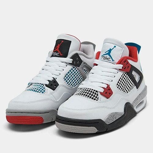 乔丹airjordan4whatthe大童款篮球鞋红蓝鸳鸯