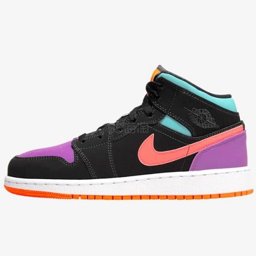 Air Jordan 乔丹 AJ1 Mid 大童款篮球鞋 糖果鸳鸯