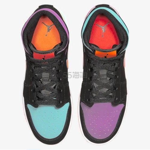 Air Jordan 乔丹 AJ1 Mid 大童款篮球鞋 糖果鸳鸯