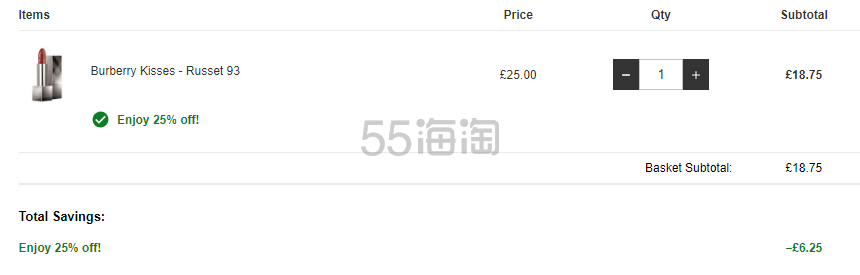 7.5折！BURBERRY 巴宝莉 凝彩唇膏 93号枫叶色