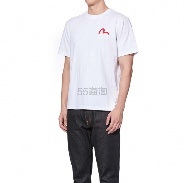 EVISU（福神） 男士基础 Logo 背后印花短袖 T 恤