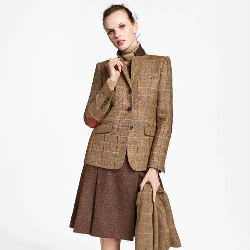 Brooks Brothers 官网 羊毛复古格纹西装夹克
