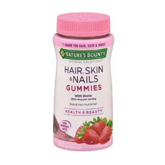 【买1送1+满额8折】Nature's Bounty 自然之宝 护发、护肤、护甲维生素软糖 草莓味 80粒