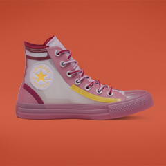 Converse 匡威 All Star 粉色半透明高帮鞋