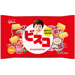 【日亚自营】【橙盒计划】江崎 Glico 格力高夹心饼干 48枚