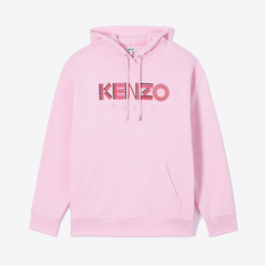 KENZO 粉色 logo 连帽衫