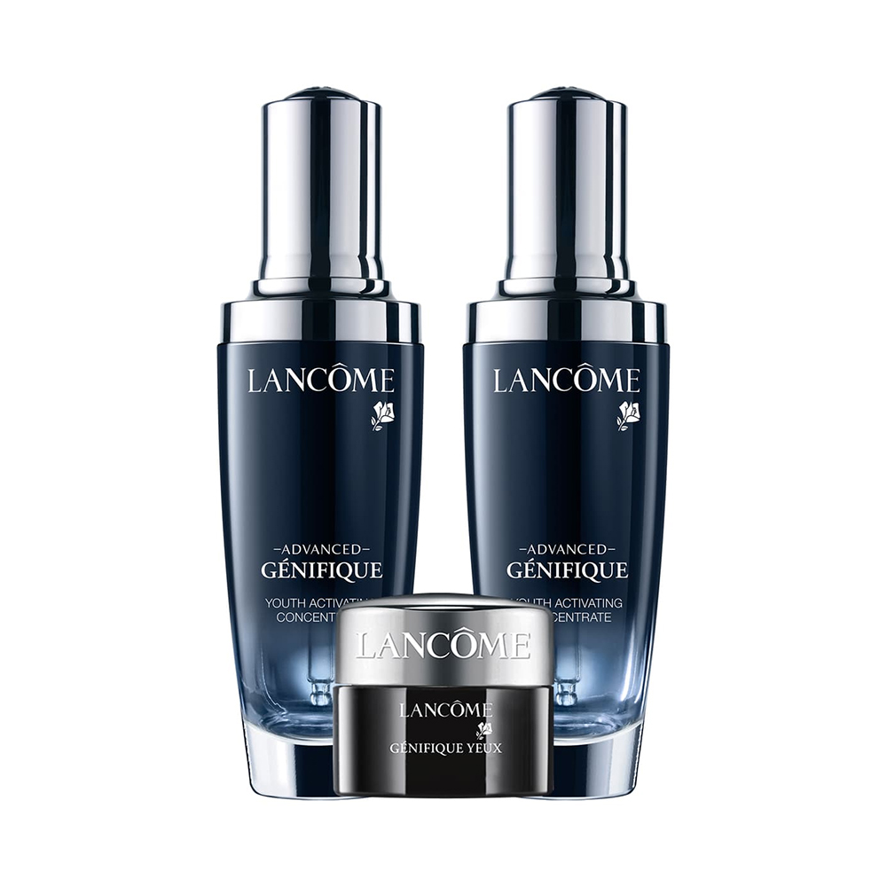 5件好礼！Lancome 兰蔻 小黑瓶系列护肤套装 肌底液50ml*2 +眼霜5ml