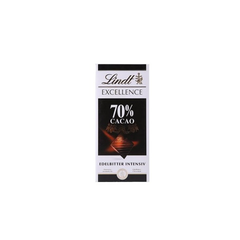 Lindt 瑞士莲 排装70％可可黑巧克力 100g