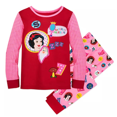 Disney 迪士尼 白雪公主 粉红色女孩睡衣套装